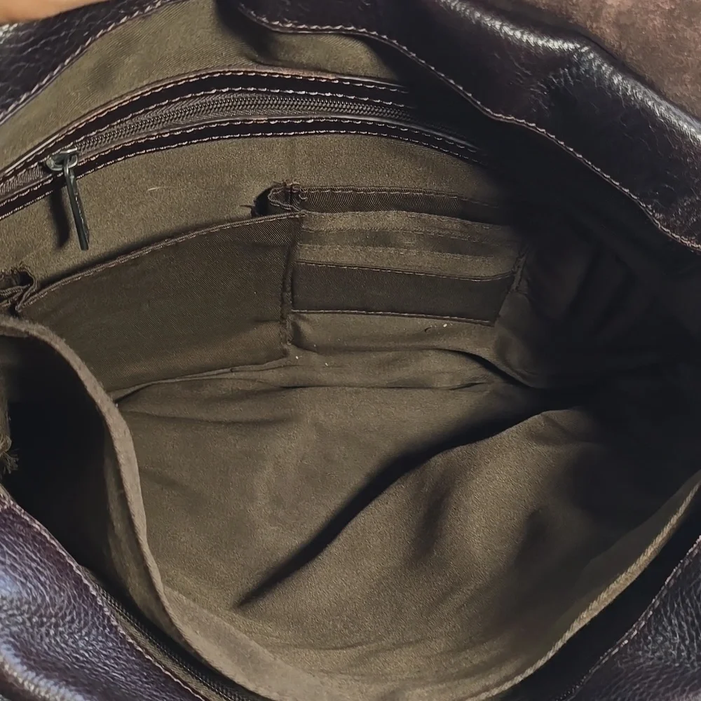 Kenneth Cole Brown Leather Messenger Bag